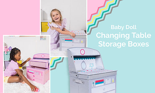 Nuture, Play & Organize with Adora's Baby Doll Changing Tables That DOUBLE As Toy Boxes!