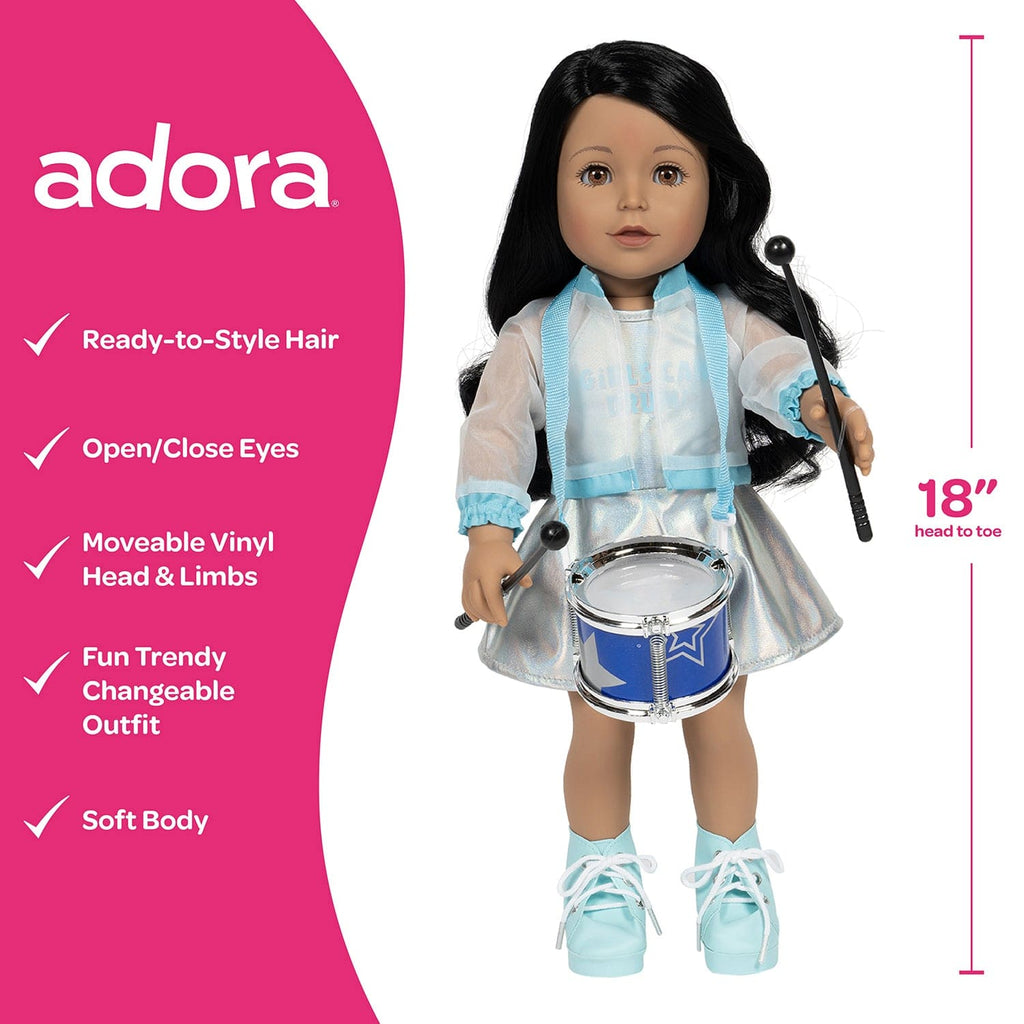 Adora 18" Rebel Girls Doll Creator, inspired by drummer Millo Castro Zaldarriaga