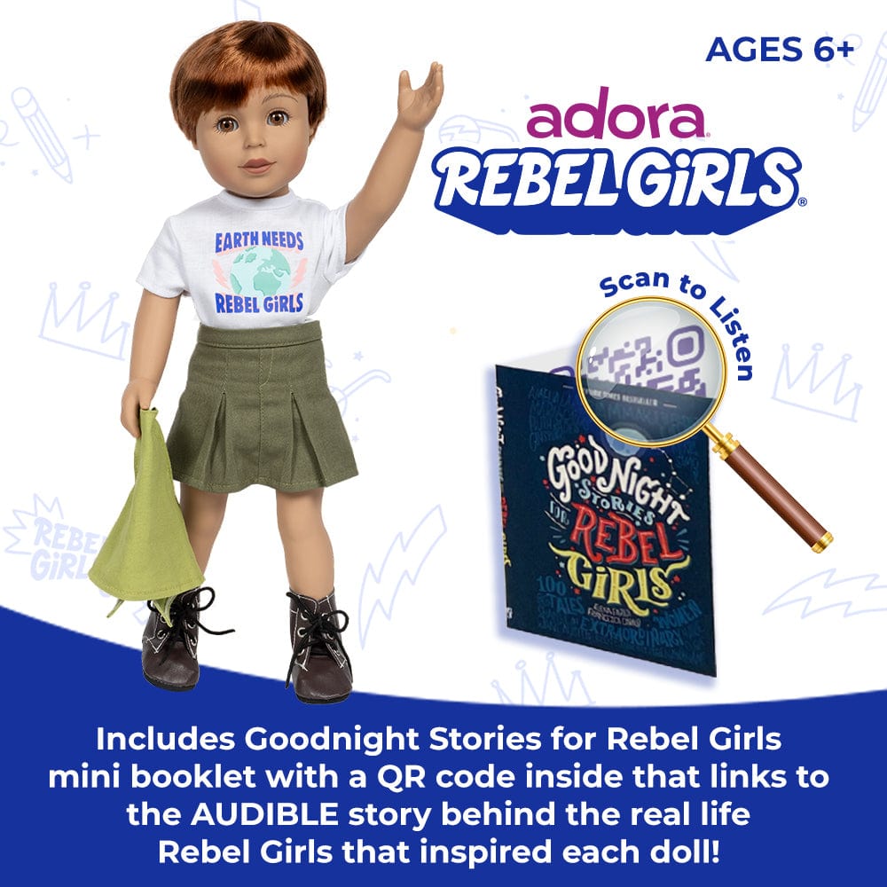 Adora 18" Rebel Girls Doll Innovator, inspired by Environmentalist Rachel Carson