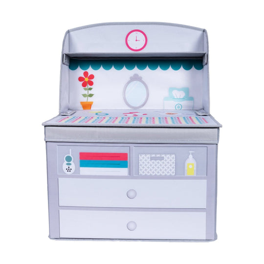 Zig Zag Rainbow Baby Doll Changing Table Storage Box