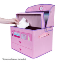 Perfectly Pink Baby Doll Changing Table Storage Box