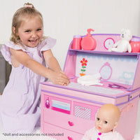 Perfectly Pink Baby Doll Changing Table Storage Box