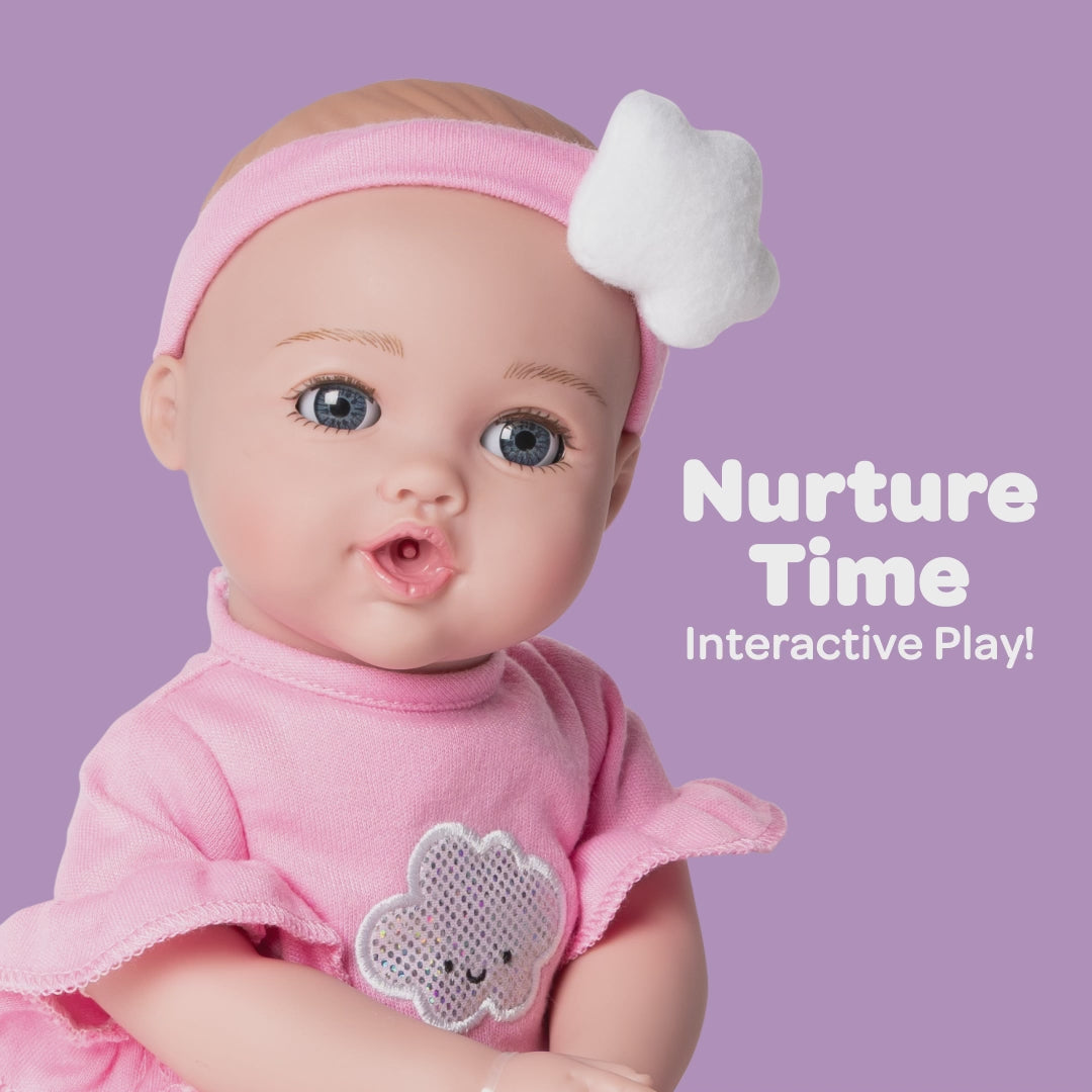 Adora NurtureTime Interactive Baby Doll, Clothes, & Accessories Set - Soft Pink