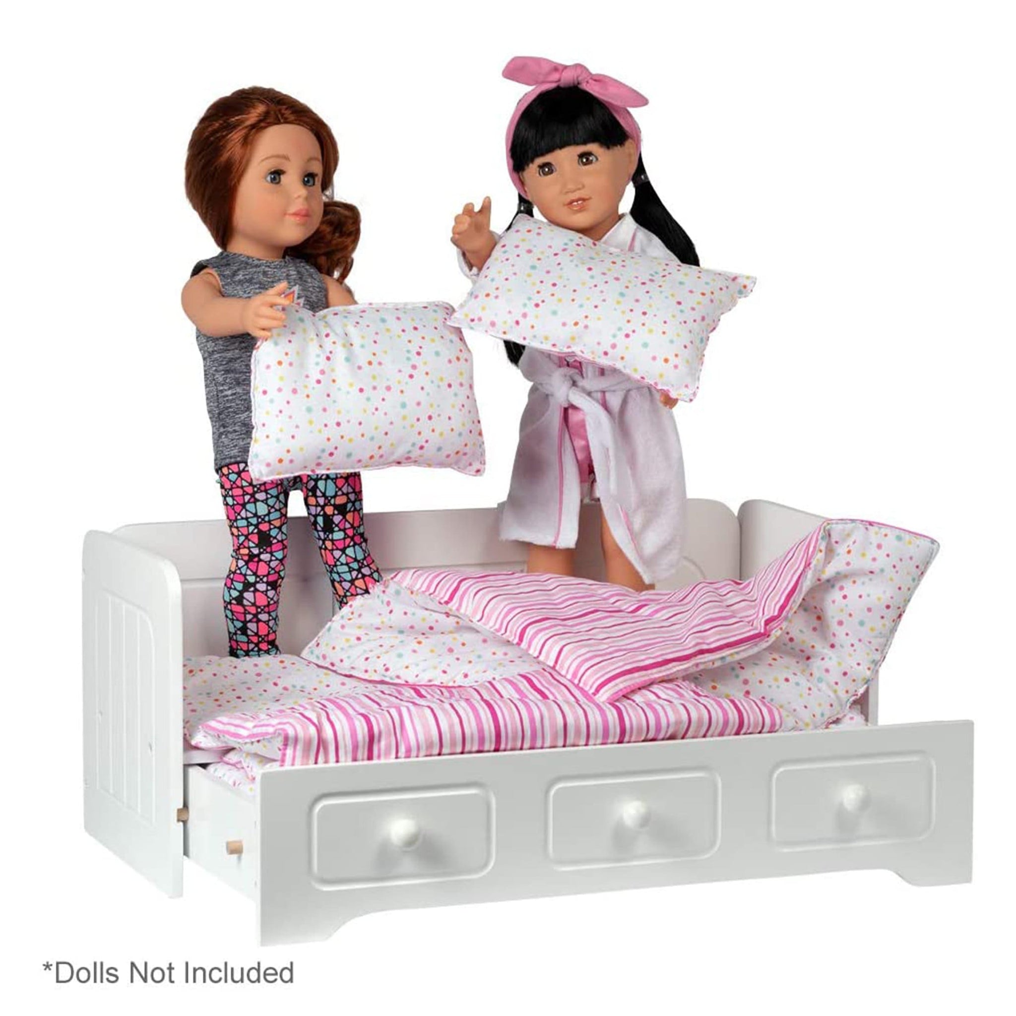 Amazing World 18 inch Doll Bed Trundle Bed with Bedding Amazon Exclus Adora